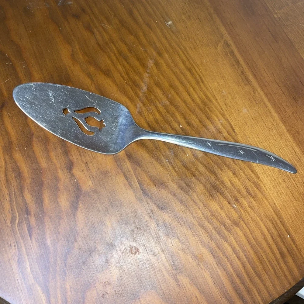 SUPERVISOR STAINLESS USA STARBURST DESIGNED PIE‎ PASTRY & CAKE SERVER 🥧 🍮 🍰